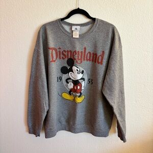 Gray Disneyland Mickey Mouse Crewneck Sweatershirt